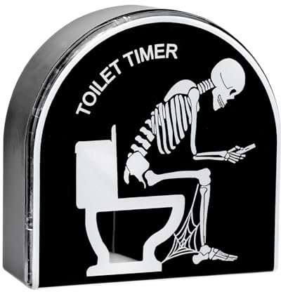 Timer da 5 minuti in vetro ore con clessidra, timer creativo per toilette con clessidra, per bambini, per la casa, per uomini, mariti, papà, festa del papà, compleanno (B)