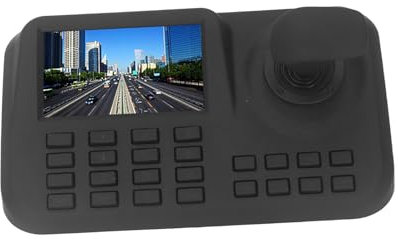 PTZ Camera Controller, PTZ Camera Joystick Controller, 5 Inch HD Display 3D Joystick Network Camera Control Keyboard