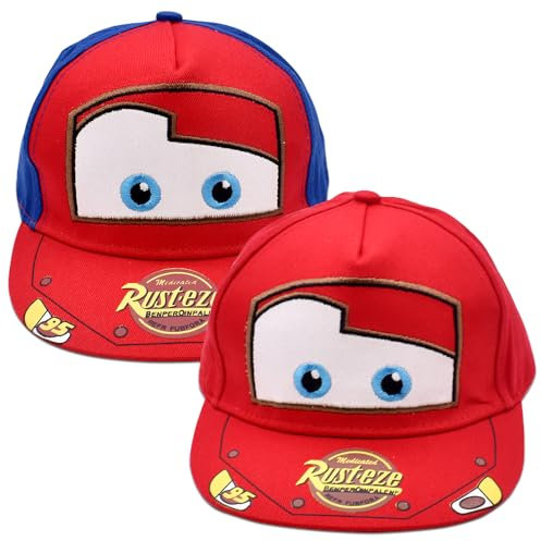 Car Kinder Baseball Cap, 2PCS Baseballkappe Schirmmütze Sonnenschutz Cap Baseballmütze Einstellbare Kappe Cartoon Snapback Cap SportsMütze Sonnenbrillen Set für Kinder Ab 2 Jahren