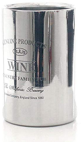 Generisch Flaschenkühler Wine aus Edelstahl 12x18 cm Weinkühler Silber Kühler für Flaschen