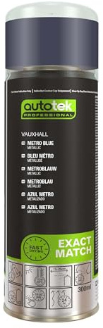 Autotek Professional Exact Match Car Spray Paint - Vauxhall Metallic Blue Aerosol Spray 300ml