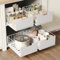 NETEL 4-Pack Pull Out Cabinet Organiser, No Drill Slide Out Drawers for Kitchen Cabinets, Pull out cabinet sliding baske, kitchen storage & organisation, 30cm pull out drawer, White
