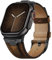 Suitisbest Genuine Leather Band Compatible for Apple Watch Ultra 2 Straps 49mm 46mm 45mm 44mm 42mm, Rugged Metal Connector Strap for Women Men iWatch SE Ultra 10 9 8 7 6 5 4 3 2 1