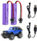 2 Stück 3.7V 1000mah Li-Ion Akku 14-500, 3.7V RC Akku, Wiederaufladbare Lithium-Batterien mit USB Ladekabel SM-2P Stecker, Universal Li-Ion Battery für RC Fahrzeuge, Boote, Panzer, Roboter, Autos