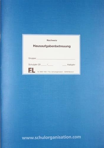 Nachweisheft Hausaufgabenbetreuung DIN A4 blau