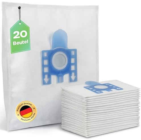 Erenbach | 20 Staubsaugerbeutel passend für Miele Staubbeutel GN, G/N, Swirl M40 M49 für Serien Complete C2 C3, Classic C1, S2, S5, S8, inkl. 2 Mikrofilter