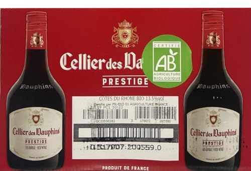 Cellier Des Dauphins Côtes-du-Rhône BIO Rouge 25cl Carton de 12 bouteilles - Livraison Gratuite France (1 carton)