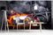 Vlies Fototapete AUTO IN FLAMMEN 375 x 250 cm | Vliestapete - Wandtapete inklusive Kleister | PREMIUM VLIES QUALITÄT