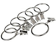 Miya@ hochwertige 30 Packung Metall Vorhang Clip Ringe Gardinenringe mit Clip Drapery Vorhang Ringe mit Clip (Silber)