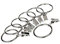 Miya@ hochwertige 30 Packung Metall Vorhang Clip Ringe Gardinenringe mit Clip Drapery Vorhang Ringe mit Clip (Silber)