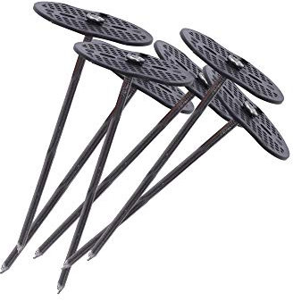 LINZI Steel Anchors Garden Ground Netting Fixing Securing Pegs Staples Pins Landscape Sod Stakes With Washers 100 Pack