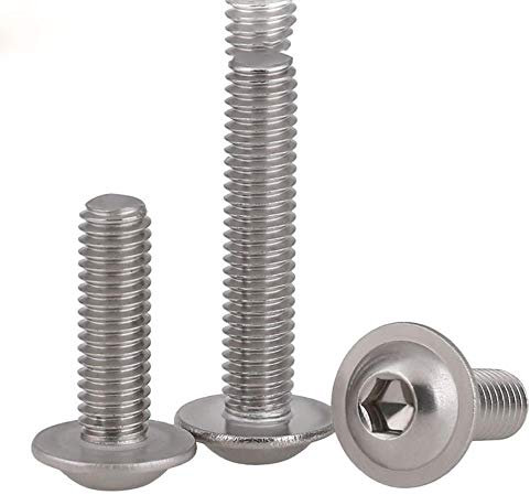 304 Stainless Steel Round Headband Pad Hexagon Screw Round Headband Pad Screw M3 M4 M5 M6 20PCS,12mm,M5