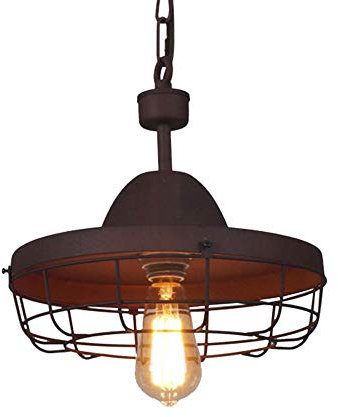 WFZRXFC Amerikanischer Dachboden Industrie Stil Wohnlampe Rusty Klassische Abdeckung Tischlampe Restaurant Leuchte Decke Bar Nostalgie Einkopf Gartenlampe Eisenkunst Kronleuchter Cage Deckenleuchte