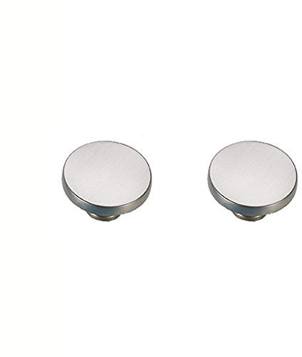 Dreneco 2 Pack Door Knobs Drawer Knobs Cupboard Knobs Drawer Handles Cupboard Handles Cabinet Pulls (Single Hole, Brushed Chrome)