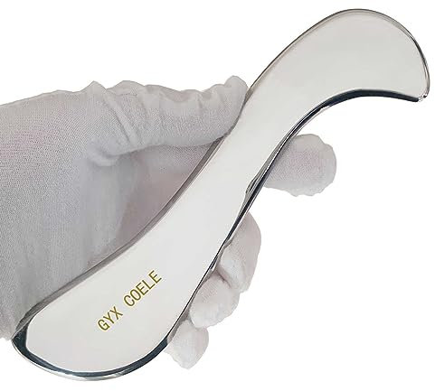 GYX COELE IASTM Tools Muskelschaber aus Edelstahl, Gua-Sha-Schaber, Massagewerkzeug, tolles Weichgewebe-Mobilisierungswerkzeug (S-Form)