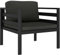 vidaXL 2X Einzelsofa mit Kissen Gartenmöbel Terrassensofa Terrassenmöbel Gartensofa Lounge Outdoor Sofa Sessel Aluminium Anthrazit