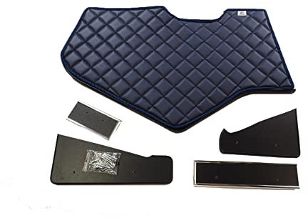 Kram-Truck Étagère De Tableau De Bord Housse Matelassée pour Camion Cockpit TV Rack Compatible avec Man TGX 2021 Et Plus Récent 10 Mm Mousse Simili Cuir Durable Résistant À l'usure Gris