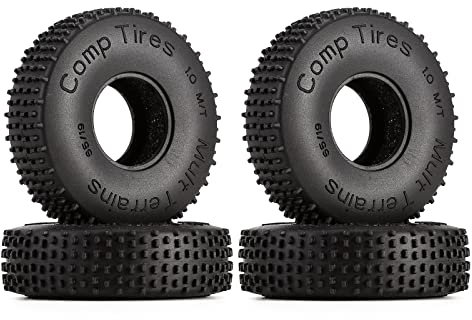 INJORA 1.0 RC Reifen Rock Crawler Comp Pins Mult Terrains Rad Reifen 65 * 19mm für 1/18 1/24 RC Crawler Axial SCX24 Gladiator Bronco C10 JLU Deadbolt B17 FMS FCX24 FCX18 AX24 Rock Buggy