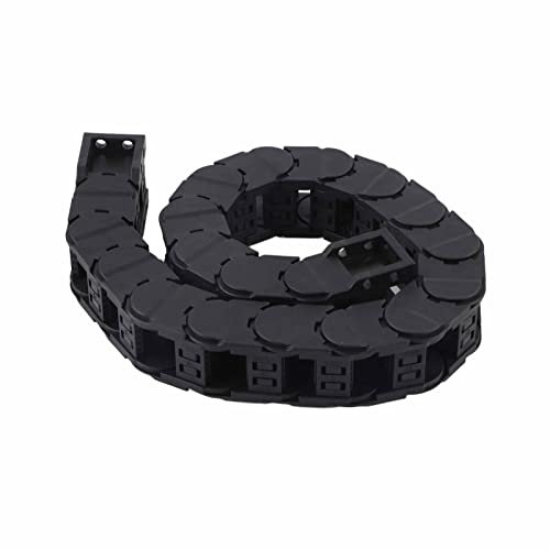 SYH&AQYE Carrier Drag Chain Cable Wire, 0.7M Black Plastic Cable Wire Carrier Drag Chain, Totally Enclosed Drag Chain for Engraving Machine(D20*60)