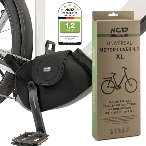 NC-17 EBike Motor Schutz 4.0 L-XL | Neopren | für alle gängigen Mittelmotor-Modelle mit Akku im Unterrohr | E Bike Regenschutz | Transport Schutz | Shimano, Specialized, Bafang, Bosch, Brose, Yamaha