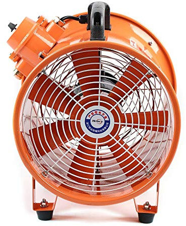 JMorCO Utility Blower Extractor Fan Blower 10'' Spray Booth Fan Portable Ventilator High Velocity Utility Blower Fan Multifunctional Ventilator Fume Extractor (10inch Orange)