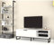 Toscohome Parete attrezzata 180h cm porta tv e libreria colore bianca - Way