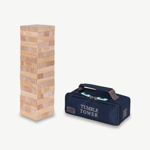 Uber Games - Tumble Tower - Pino - Taglia LARGE - SI COSTRUISCE FINO A 1,2 M DI ALTEZZA - Giochi da Giardino Giganti – Torri Tumble in Legno - Pino Sostenibile – Ideale per Eventi, Matrimoni e Feste