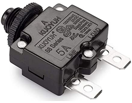 Leistungsschalter der Serie 5A 6A 7A 8A 9A 10A 12A 15A 20A 25A 28A Mini-Leistungsschalter, manueller Reset-Überlastschutzschalter Automatischer Schalter (Color : 10a, Size : No cap)