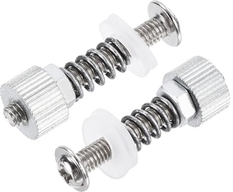sourcing map CPU Water Cooling Head Screw Iron Fixing Screws with Hexagon Nut Insulation Gasket for PC Computer Water Cooler Block Pack of 2,Silver