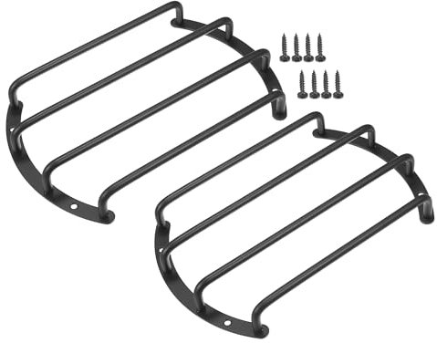 VekAuto Rejilla de Altavoz de Hierro Negro Universal de 8 Pulgadas para Audio de Barra de Altavoz Subwoofer - Paquete de 2