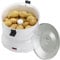 KSWBD Electric Potato Peeler Machine,Electric Slicers,Potato Rumbler Peeler Machine, Vegetable Peeler with Container, Rotary Safety Lock,1kg Capacity