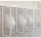 XNYXLPP Wandmontierte Urinal-Trennwand, Sichtschutz, wasserdichte Schallwand, durchscheinende Urinal-Trennwand aus gehärtetem Glas, Trennwand für Toilettenschutz (White 1PCS)