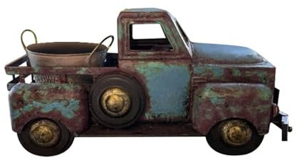2024 Pflanztöpfe Auto Blumentopf Deko Blumentopf Retro Auto Pflanzengefäß Pflanzentopf Gartentöpfe Kreativ für Sukkulenten, Kakteen Kräuter (Sky Blue, Einheitsgröße)