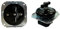 Commutateur encastrable en porcelaine noire