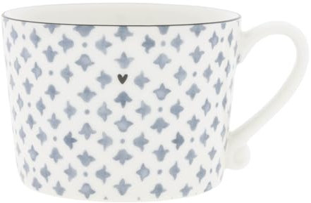 Bastion Collections Kaffeetasse mit Iris Blue Print, 10 x 8 x 7 cm