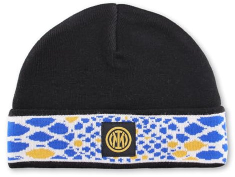 Inter - Berretto di Natale Edizione 2024 Ufficiale Unisex-Adulto, Festeggia l'inverno con Stile nerazzurro! Ottima Idea Regalo, per i Veri Tifosi Nerazzurri.