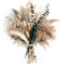100 Stück flauschiges natürliches getrocknetes Pampasgras 44 cm hoch für Boho-Heimdekoration, Hochzeits-Mittelstücke, Esstischdekoration, braunes Hasenschwanzgras, DIY-Blumenarrangements, Wohnzimmer