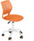FurnitureR Bunte Schreibtischstuhl, Modernes verstellbares Design Computer Sitz, Swivel Armless Stuhl, Kinderzimmer, Home Office Task Chair, Orange