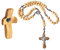 TTPSRY Kreuz Rosenkranz kette Set Naturholz Gebetskette Holzkreuz Halskette Kruzifix Brustanhänger Kruzifix Wand Kreuz katholische Kreuze mit Holzrosenkranz(B)