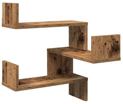plplaaoo Wand-Eckregal Altholz-Optik 40x40x49,5 cm Holzwerkstoff