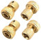 Uni-Fine (19mm) Lot de 4 raccords rapides en laiton pour tuyau d'arrosage, 3/4, buse pour cuisine, jardin, extérieur
