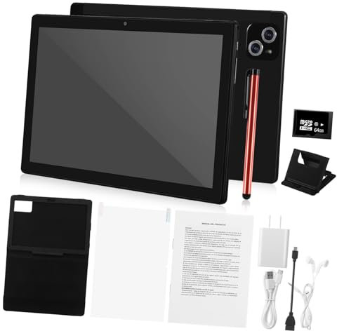 KOMBIUDA Tablet Pc Portatile con Accessori Stand Auricolari per Gaming e Uso
