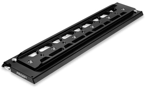 PROAIM 18 Dovetail Tripod Plate V1 for Heavy Camera Setup | Balance your rig on the head, then lock it in — safety buttons and stopper screws prevent slides during shot changes