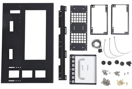 Cocoarm DIY Computer Motherboard Case Rack, Steel Plate ATX Power Supply DIY Open Chassis Frame, 402x257x182mm, 360 Water Cooling, 2 Hard Trays, 256mm Graphics Card, ATX, MATX, ITX