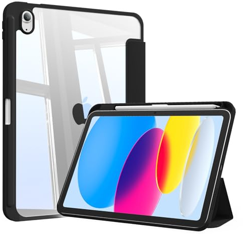 PruStrm Case for iPad 11th Gen 2025 11-Inch & 10th Gen 10.9 Clear TPU Case | Crystal Clear Back · Shockproof TPU Frame · Built-in Pencil Holder · Slim Design · Full Edge Protection · Scratch Resistant
