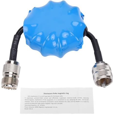 Shortwave Choke Magnetic Ring High Power 1.8-30MHz Current Balun for Radios Ham HF Users
