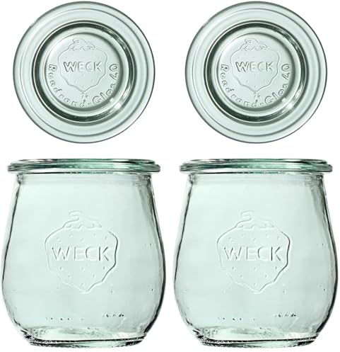 Weck rund Rand mini Tulip Jar, 220 ml, transparent, 12 stück (Packung mit 2)