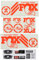 Ecoshirt 5X-2UAU-682V Adesivi Fork Fox 34 Am65 Autofkleber Decals Stickals Adesivi Forcella Gabel Forche, Rosso Fluo