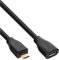 InLine Câble USB 1,5 m Noir - Micro-USB B Male à Female - Compatible Smartphone - 1 unité