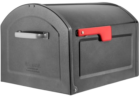 Architectural Mailboxes 950020P-10 Centennial Post Mount Mailbox, Extra Large, Pewter